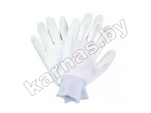 Перчатки нейлоновые (белые) с полиуретановым покрытием - 470