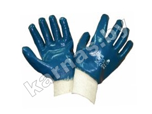 Перчатки нитриловые полный облив, мягкая манжета с резинкой (синие)